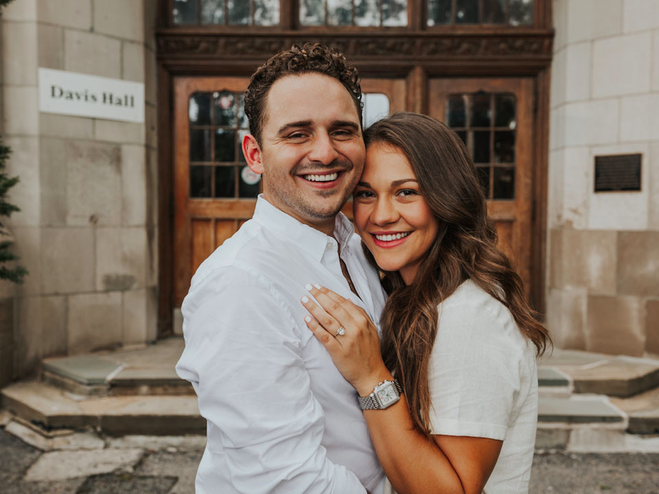 Giancarlo Paternoster proposed to girlfriend Julia Djokic in front of Davis Hall.